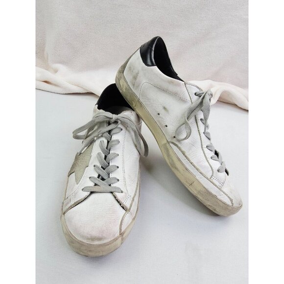 Golden Goose Superstar Womens Size 41 (US 11) White Factory Distressed Sneakers - Picture 11 of 13